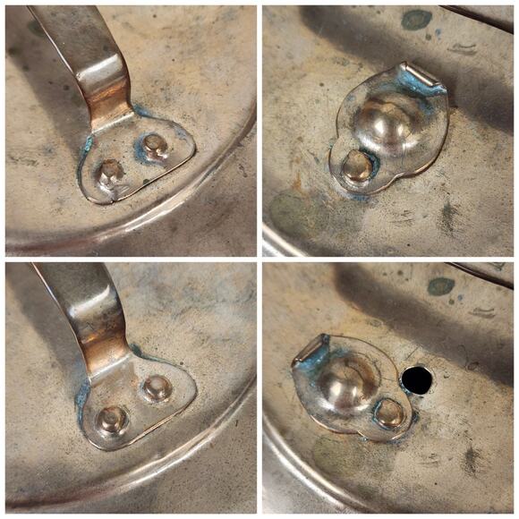 Vintage Swedish Copper Pan 9" Round Lidded Handle Vented Bergelin Kopparslagare - Picture 9 of 10